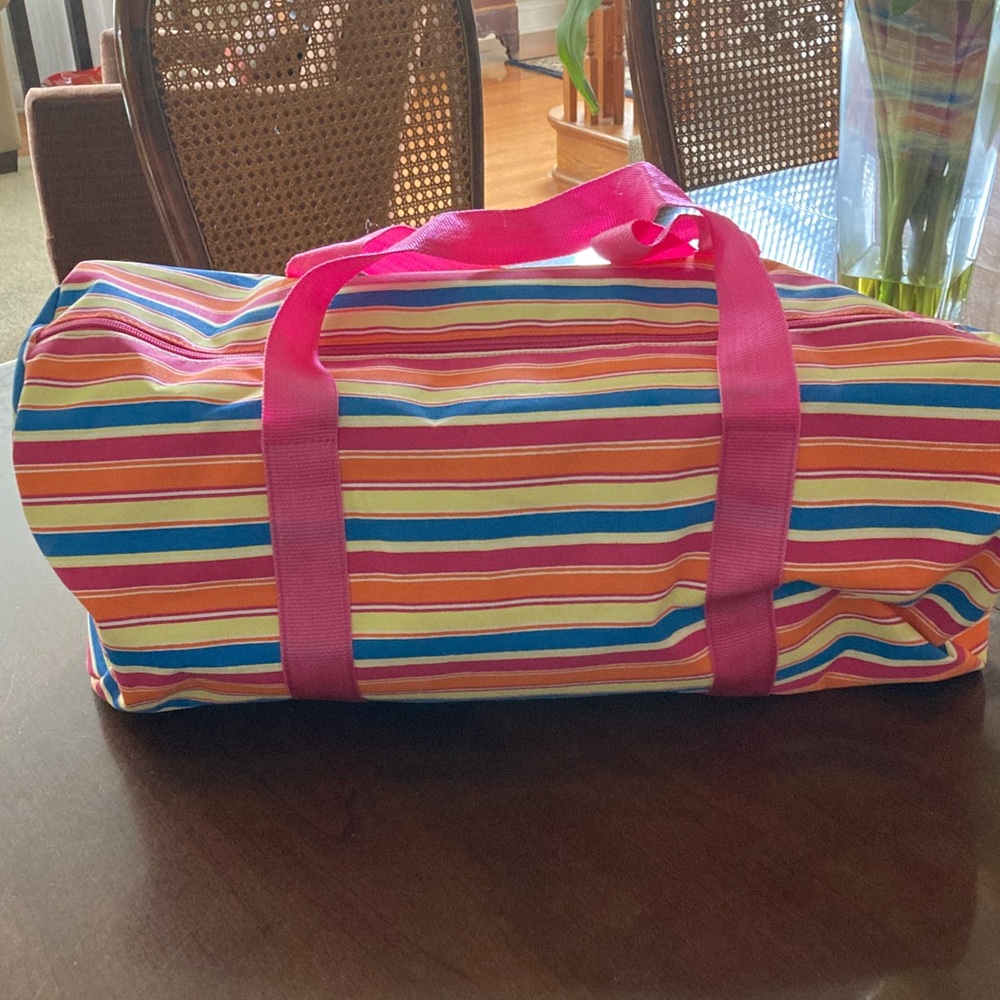 Colorful Striped Women's Duffel Bag